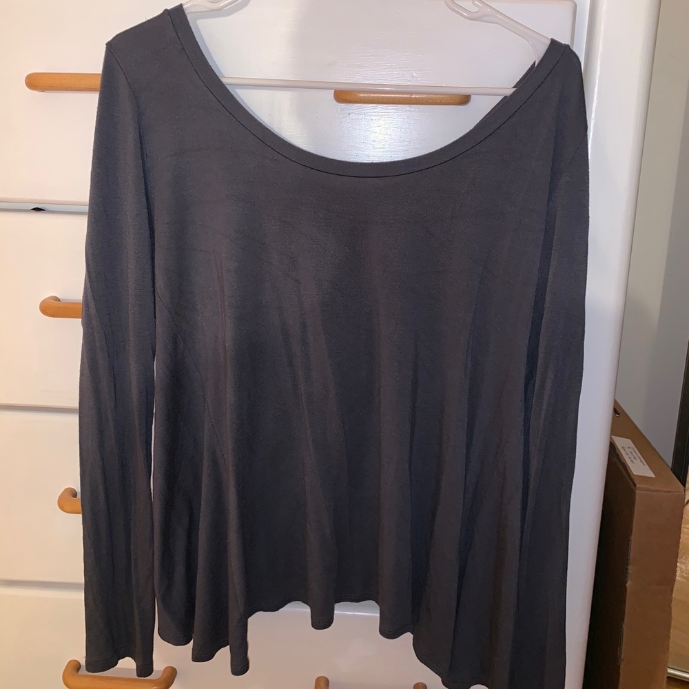 Open Back Long Sleeve shirt